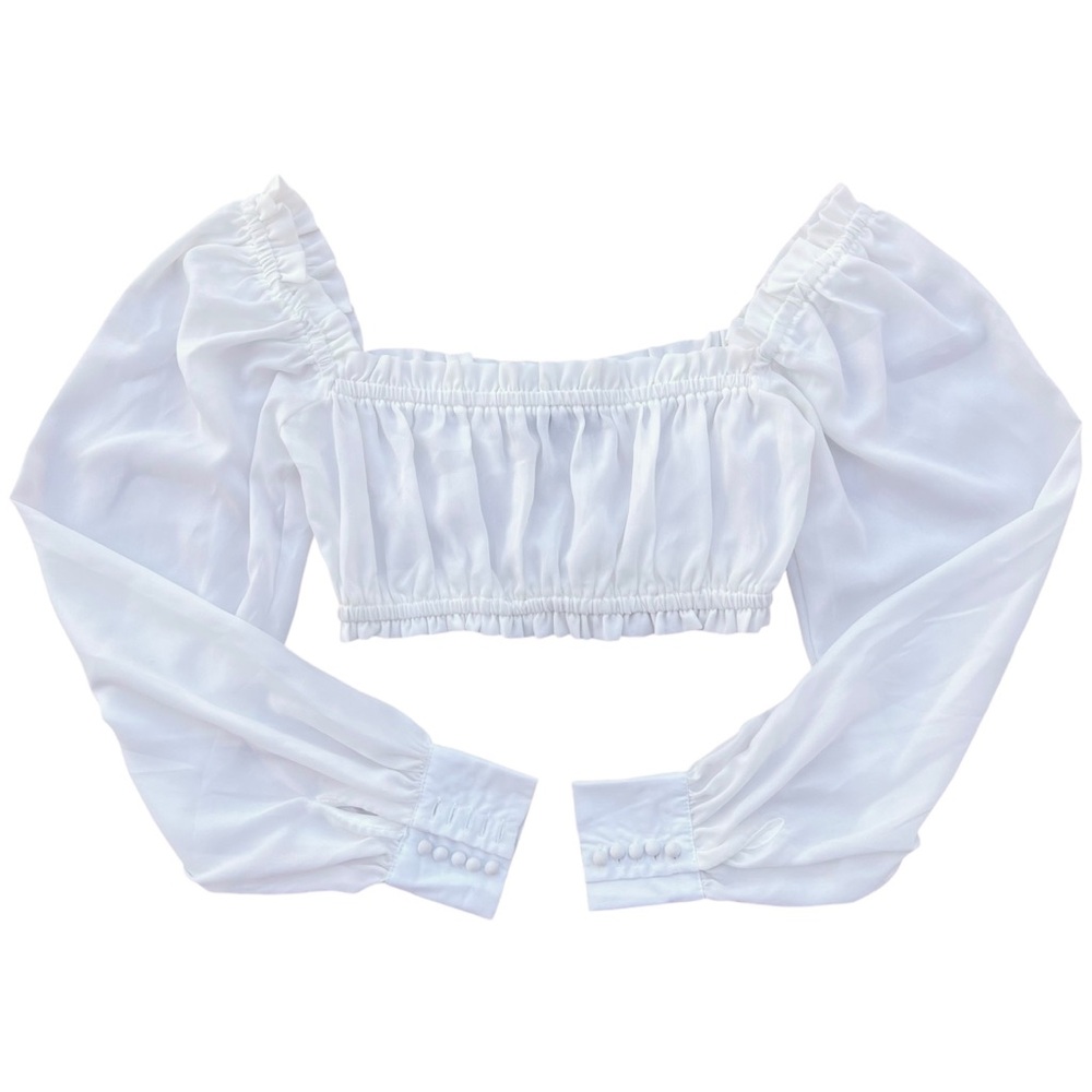 Jagger & Stone Peasant Blouse Crop Top
